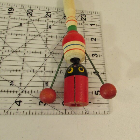 Vintage Mid-Century Wooden Cat Clacker Whistle Toy Japan - Picture 14 of 14